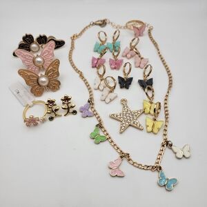 Colorful Butterfly and Star Costume Jewelry Set